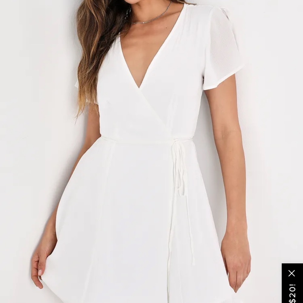Lulus white wrap dress
